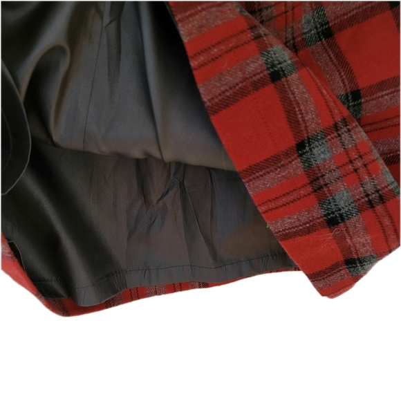 Eddie Bauer Red Plaid Wool Skirt Size 8 - Picture 6 of 9